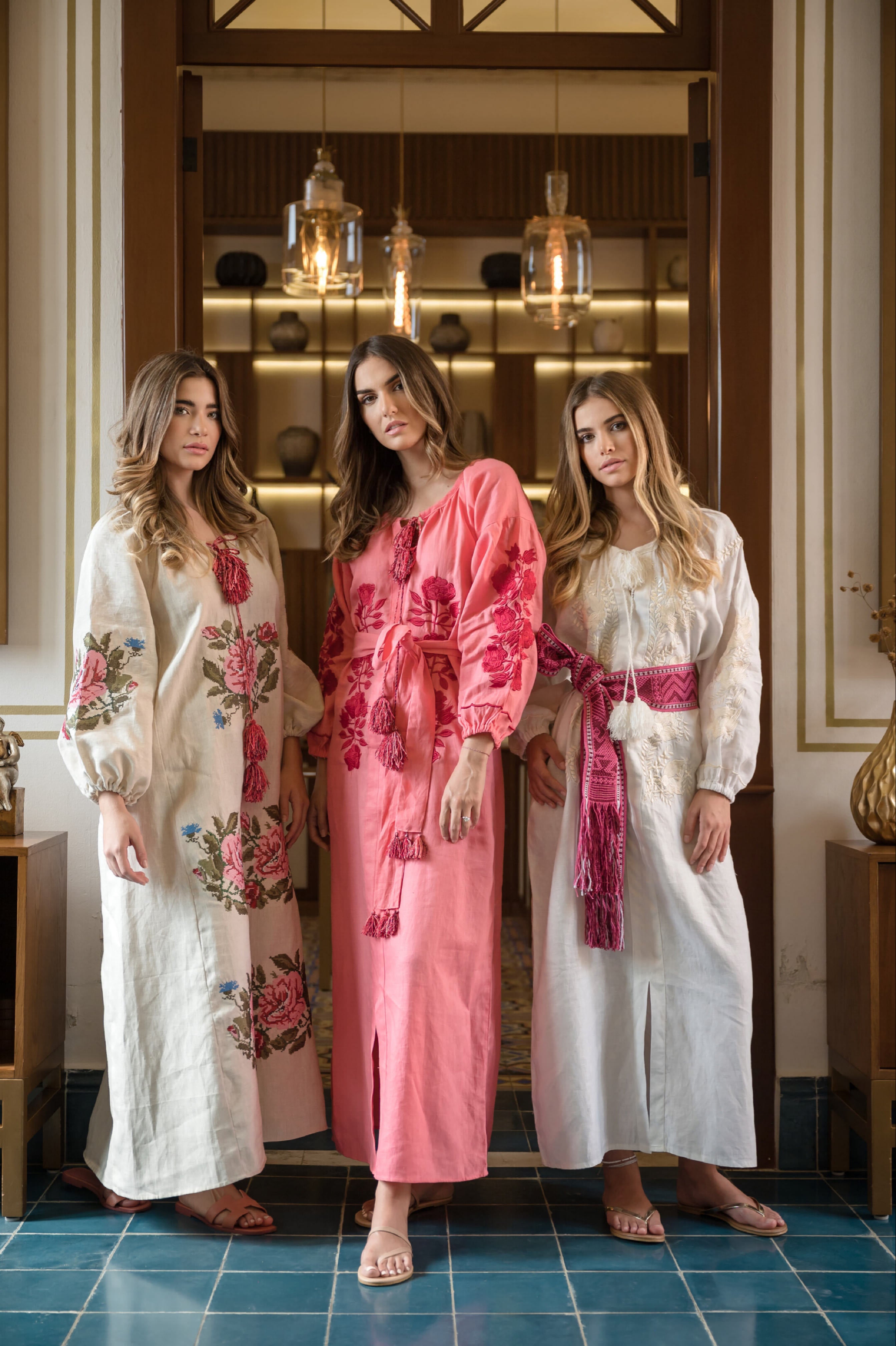 Túnica de lino hueso