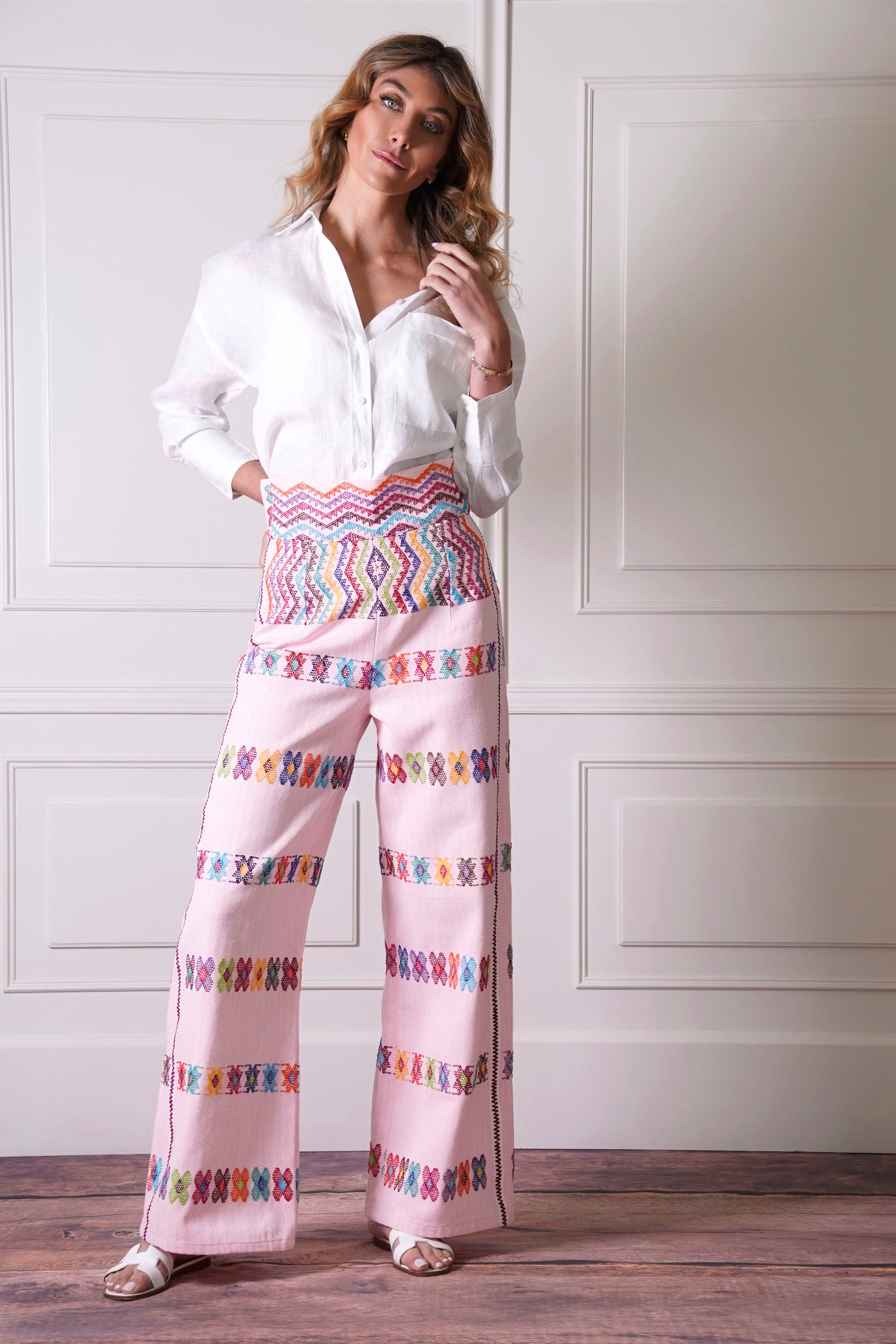 Pantalón de Telar petatillo rosa