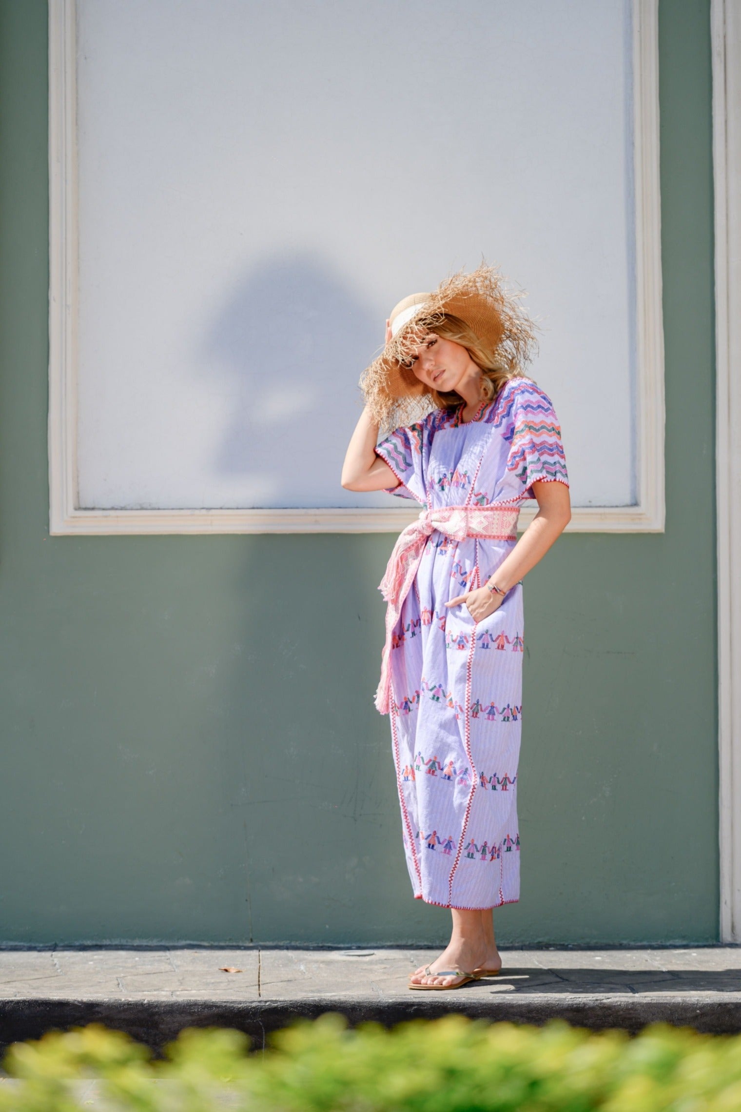 Huipil petatillo lila