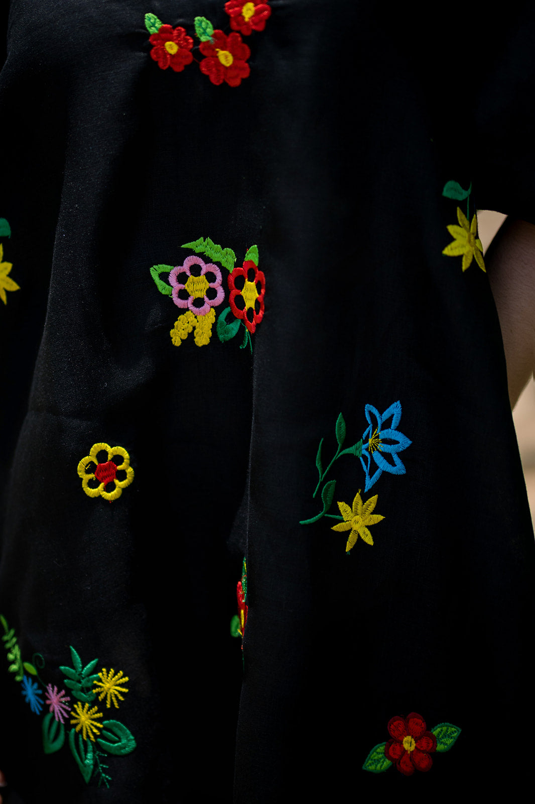 Vestido de Lino Flores Regadas