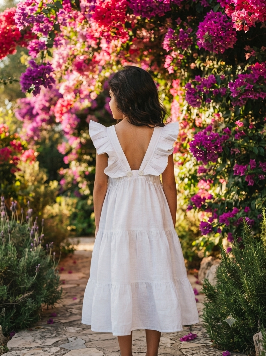 Vestido mariposa niña bordado